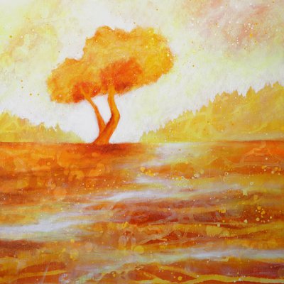Goldener Herbstbaum von Ania Witwitzka