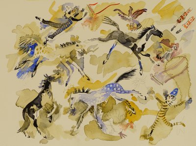 Pferd und Clowns von Anna Pugh