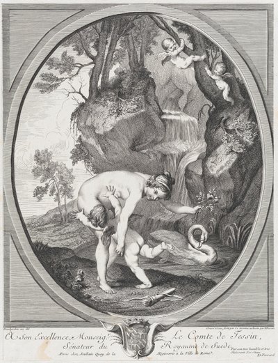 Venus fängt Amor oder Venus züchtigt Amor von Anne Claude Philippe de Caylus, Etienne Fessard