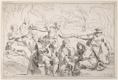 Eine Party im Freien, 18. Jahrhundert von Anne Claude Philippe de Caylus