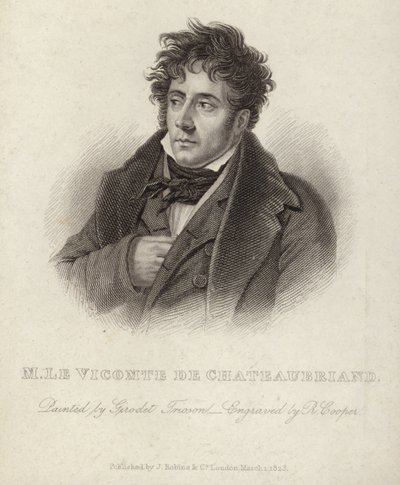 Porträt von Vicomte de Chateaubriand von Anne Louis Girodet de Roucy Trioson