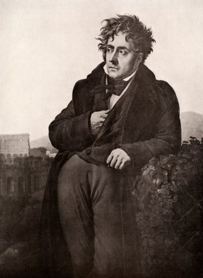 Francois-Rene, Vicomte de Chateaubriand, französischer Schriftsteller und Diplomat von Anne Louis Girodet de Roussy Trioson