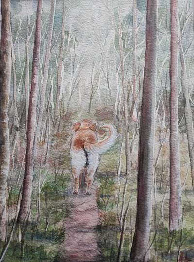 Waldspaziergang des Hundes von Annette Armitage