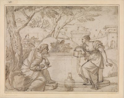 Christus und die Frau von Samaria von Annibale Carracci