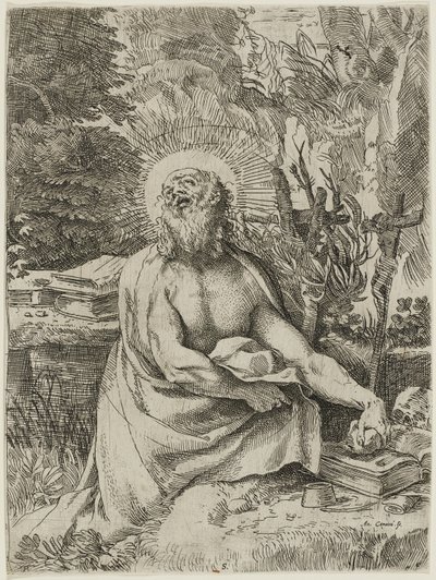 Heiliger Hieronymus in der Wildnis, ca. 1591 von Annibale Carracci