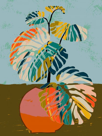 Abstrakte tropische Monstera von Annick