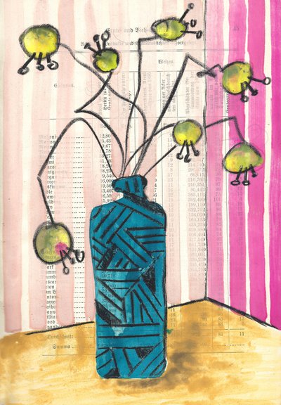 Bunte Verspielte Vase von Annick