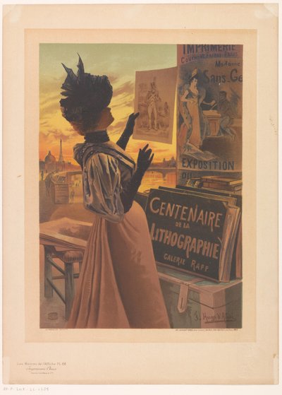 Anzeige für die Exposition du Centenaire de la Lithographie organisiert von Galerie Rapp von Anonymous