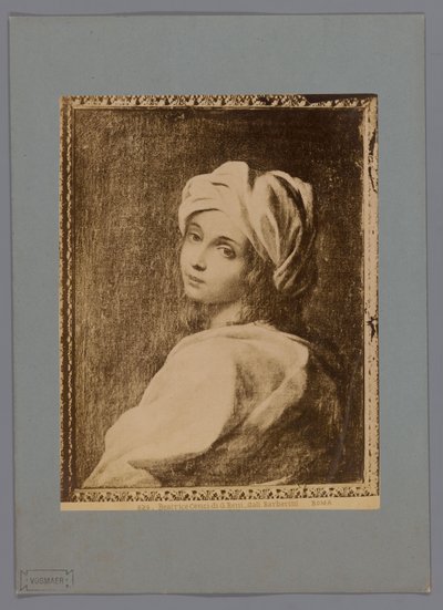 Fotoreproduktion eines gemalten Porträts von Beatrice Cenci von Guido Reni, in der Galleria Barberini in Rom von Anonymous