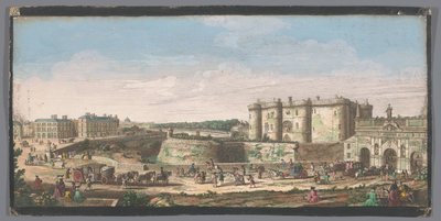 Ansicht der Bastille und des Porte Saint-Antoine in Paris von Anonymous