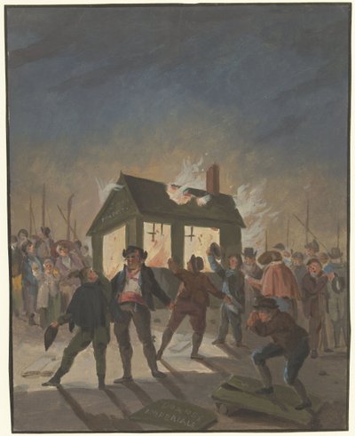 Das Verbrennen der Zollhäuschen in Amsterdam am 15. November 1813 von Anonymous