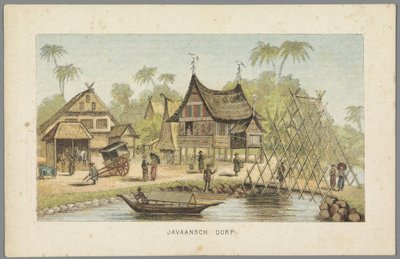 Javanisches Dorf auf der Weltausstellung in Amsterdam, 1883 (Erinnerung an Amsterdam in 1883) von Anonymous