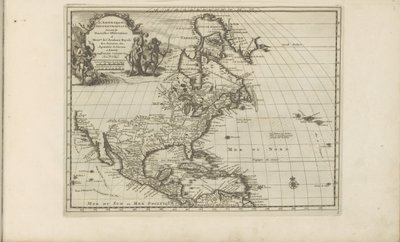 Karte von Mittel- und Nordamerika (Les Indes Orientales et Occidentales et autres lieux) von Anonymous