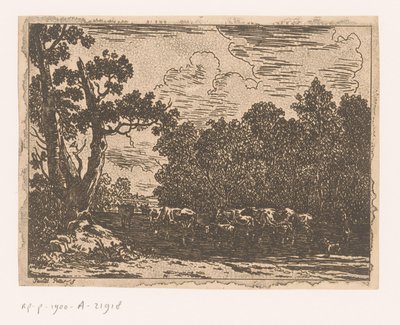 Landschaft mit Vieh von Anonymous