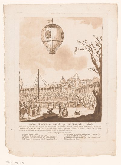 Heißluftballon, Le Flezel, von Joseph-Michael Montgolfier l