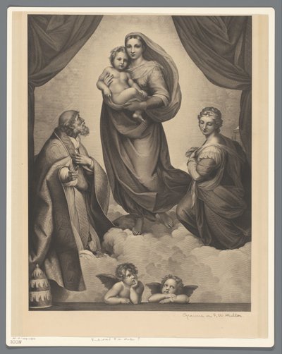 Maria und Kind bei Hl. Sixtus und Hl. Barbara von Anonymous