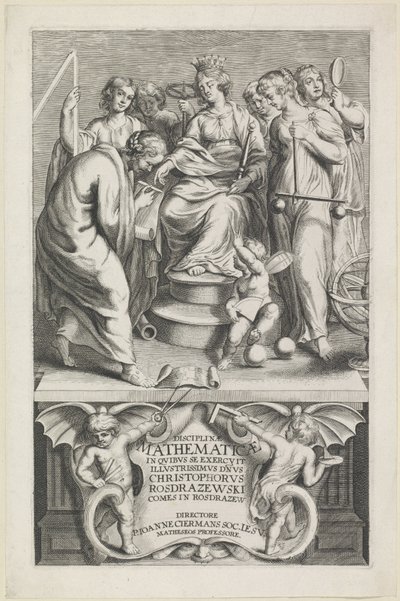 Personifikation der Mathematik Titelblatt für: Christophorus Rosdrazewski, Disciplinae Mathematicae, [1640-1648] von Anonymous