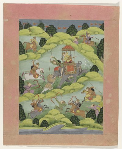 Rajput-Prinz auf Löwenjagd von Anonymous