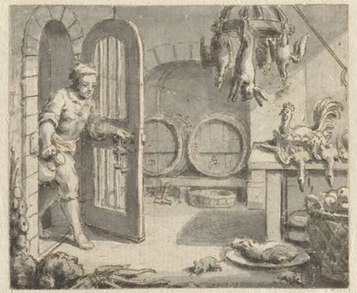Die Stadt- und die Landratte
Entwürfe für Illustrationen zu einer Ausgabe von Jean de la Fontaine