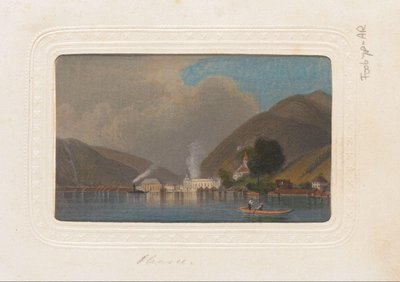 Reproduktion eines Drucks mit einer Ansicht von Ebensee in Österreich von Anonymous