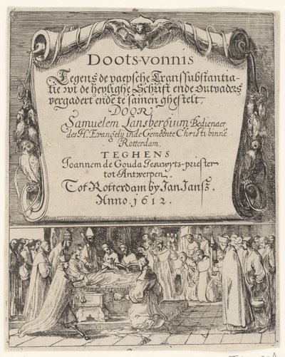 Spottdruck auf die römische Transsubstantiationslehre, 1612 von Anonymous