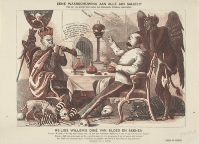 Karikatur auf Kaiser Wilhelm I. und Bismarck, 1870 Heiliges Wilhelm