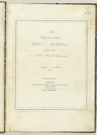 Titelseite für: La rigenerazione dell