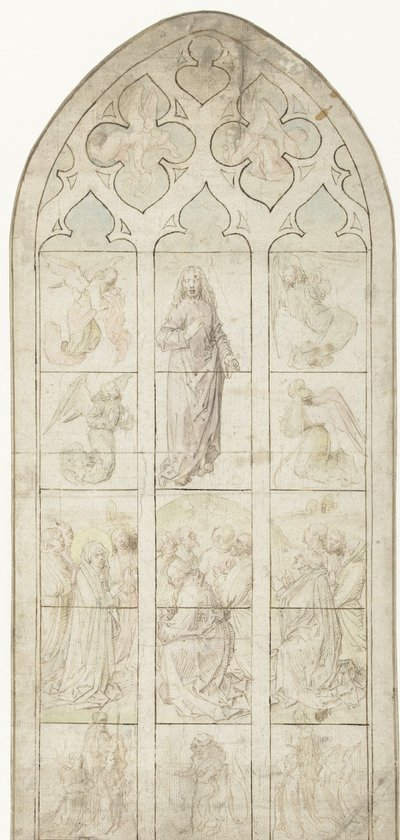Vidimus für ein Glasfenster mit der Himmelfahrt Christi von Anonymous