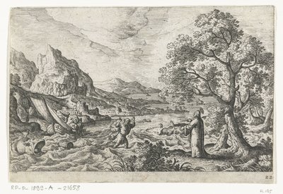 Wunderbarer Fischfang (Landschaften mit mythologischen und biblischen Darstellungen) von Anonymous