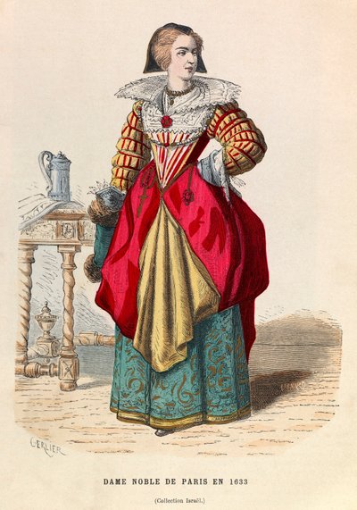 Eine Edeldame von Paris 1633 von Anonymous Anonymous