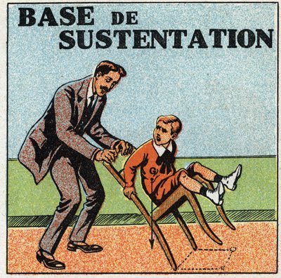 Gleichgewicht der Festkörper: Grundlage für die Unterstützung. Anonyme Illustration von 1925. Private Sammlung. von Anonymous Anonymous