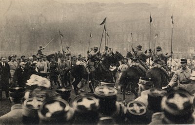 Erster Weltkrieg 1914-1918: Besuch des französischen Präsidenten Raymond Poincare (1860-1934) und des Präsidenten des Rates, Georges Clemenceau (1841-1929) in Metz am 8. Dezember von Anonymous Anonymous