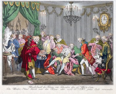 Der Tod von Gustav III. von Schweden (1746-1792) von Anonymous Anonymous