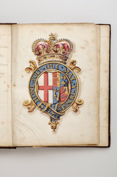 Orden des Hosenbandes: Buch der Statuten, das Charles Fitzroy, Herzog von Grafton gehörte - Königliche Wappen der Hannoveraner von 1714 bis 1801 von Anonymous Anonymous