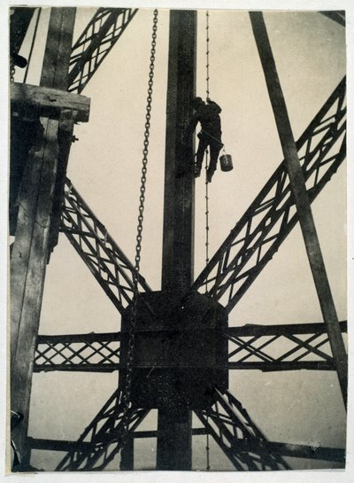 Maler auf dem Eiffelturm 1889, Paris von Anonymous Anonymous