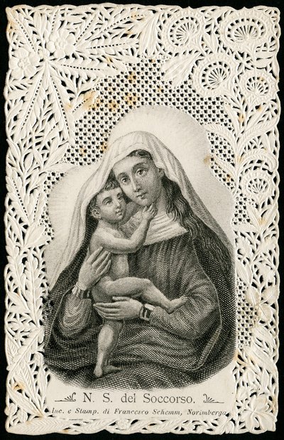 Fromme Bild: Unsere liebe Frau der guten Hilfe, mit Jesus von Anonymous Anonymous