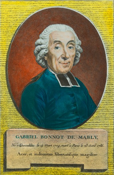 Porträt von Abbe Gabriel Bonnot de Mably (1709-1785) von Anonymous Anonymous