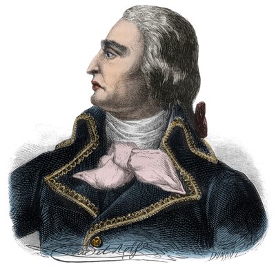 Porträt von Francois Joseph Westermann, französischer General (1751-1794) der Republikanischen Armee - Gravur in „Histoire des Girondins“ von Alphonse de Lamartine (1790-1869) 1865-1866 - Private Sammlung von Anonymous Anonymous