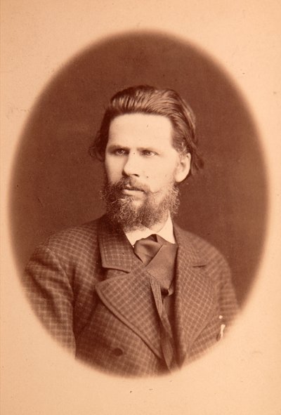 Porträt des Künstlers Ivan Nikolaievitch Kramskoi (1837-1887) von Anonymous Anonymous