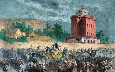 Rückkehr von Varennes, die königliche Familie wird am 25. Juni 1791 nach Paris zurückgebracht, Gravur, Private Sammlung von Anonymous Anonymous