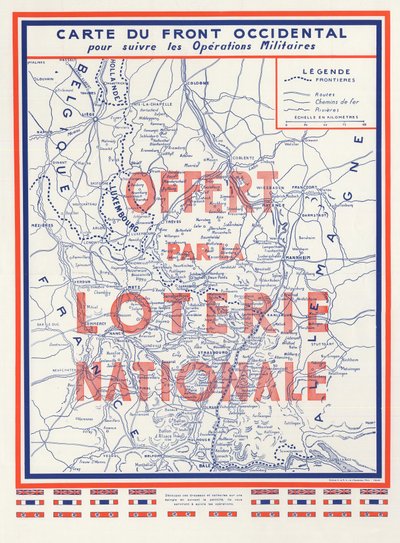 Zweiter Weltkrieg - Karte der Westfront, gespendet von der National Lottery von Anonymous Anonymous