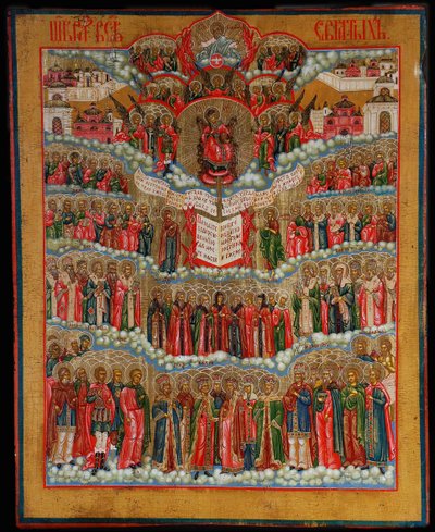 Ikone aller Heiligen, 18. Jahrhundert von Anonymous Russian icon painter