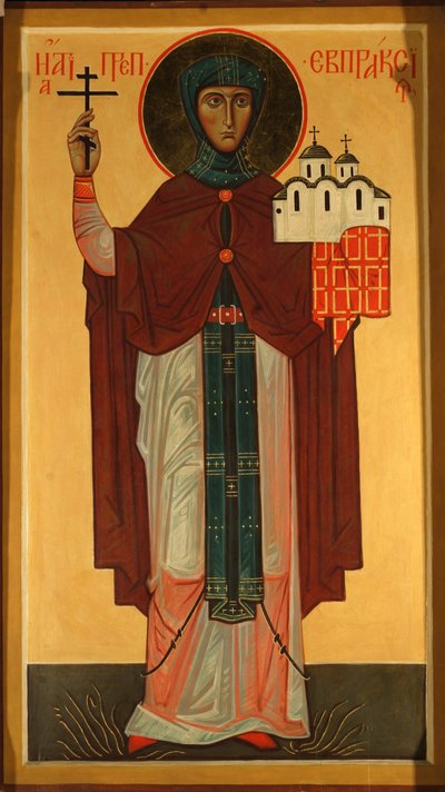 Heilige Eupraxia, Prinzessin von Pskow von Anonymous Russian icon painter