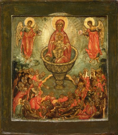 Theotokos Lebensspendende Quelle, Ende des 17. Jahrhunderts von Anonymous Russian icon painter