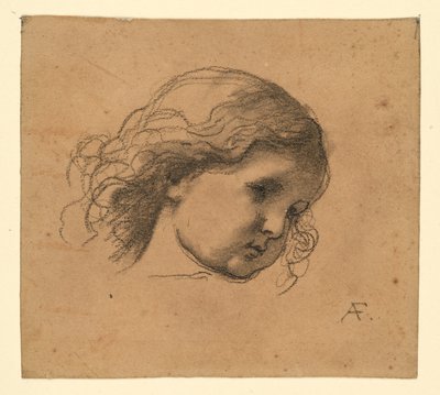 Lockiger Kinderkopf von Anselm Feuerbach