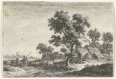 Bauern auf einem Hügel von Anthonie Waterloo
