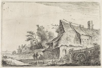 Dorfansicht mit einer Wassermühle von Anthonie Waterloo