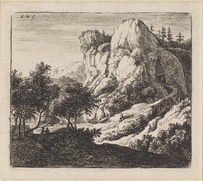 Landschaft mit Tunnel von Anthonie Waterloo