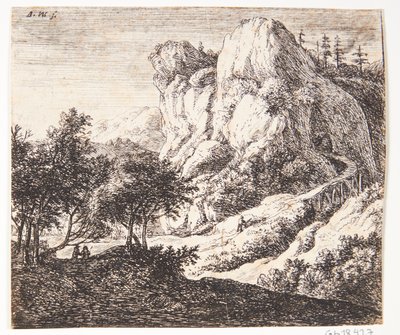 Kleine Holzbrücke von Anthonie Waterloo