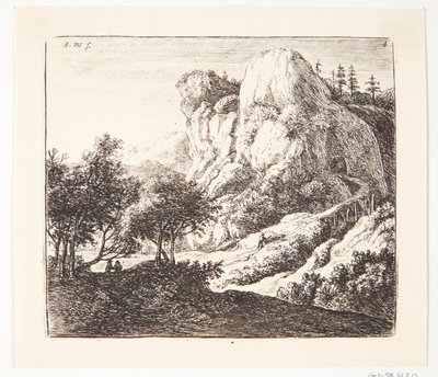 Kleine Holzbrücke von Anthonie Waterloo